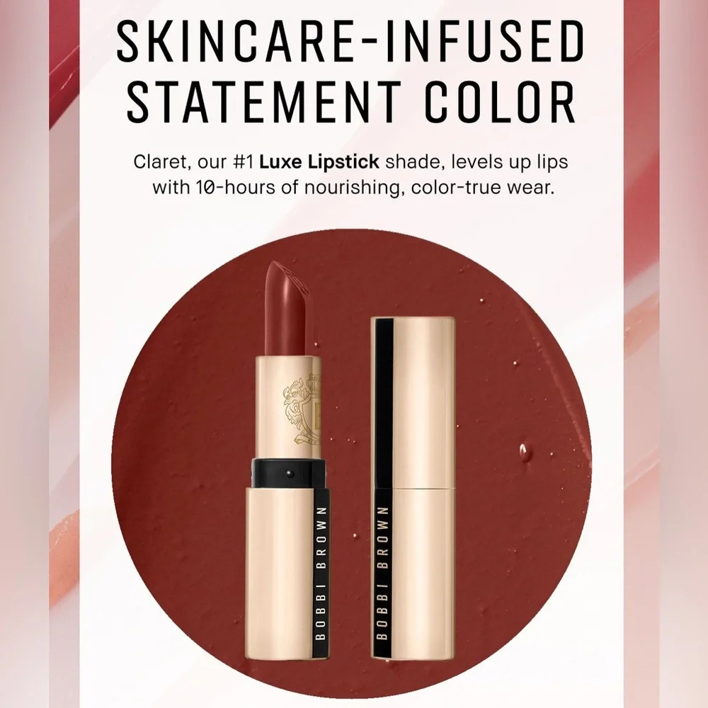 Bobbi Brown Luxe Lipstick Claret #1 Bestseller NIB